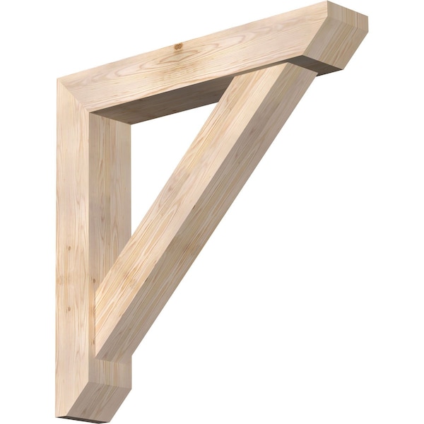 Ekena Millwork Traditional Slat Smooth Bracket w/ Offset Brace, Douglas Fir, 7 1/2"W x 42"D x 42"H BKT0806X42X42TRA06SDF - main